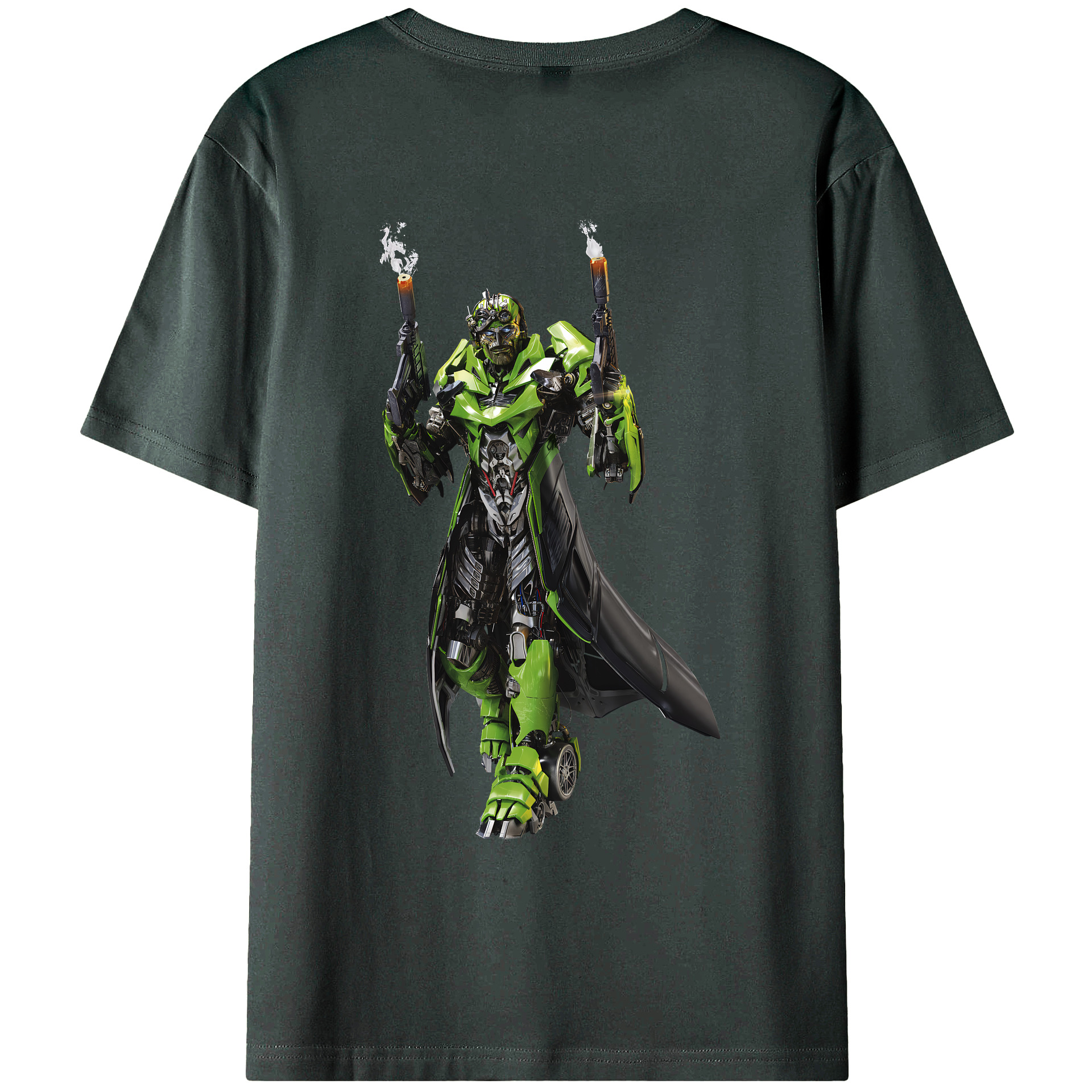 （画像用） Transformers トランスフォーマー 綿100％ メンズ半袖Tシャツ（バックプリント） 通気性